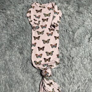 Emerson & Friends Bamboo Knotted Gown Butterflies Newborn 0-3 Months Soft